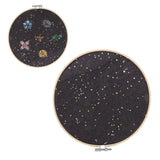 Brooch Display Black Bamboo Faux Leather 22cm Diameter Space Saving Decorative Practical Jewelry Storage Display