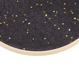 Brooch Display Black Bamboo Faux Leather 22cm Diameter Space Saving Decorative Practical Jewelry Storage Display