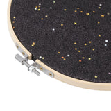 Brooch Display Black Bamboo Faux Leather 22cm Diameter Space Saving Decorative Practical Jewelry Storage Display - Extra Image