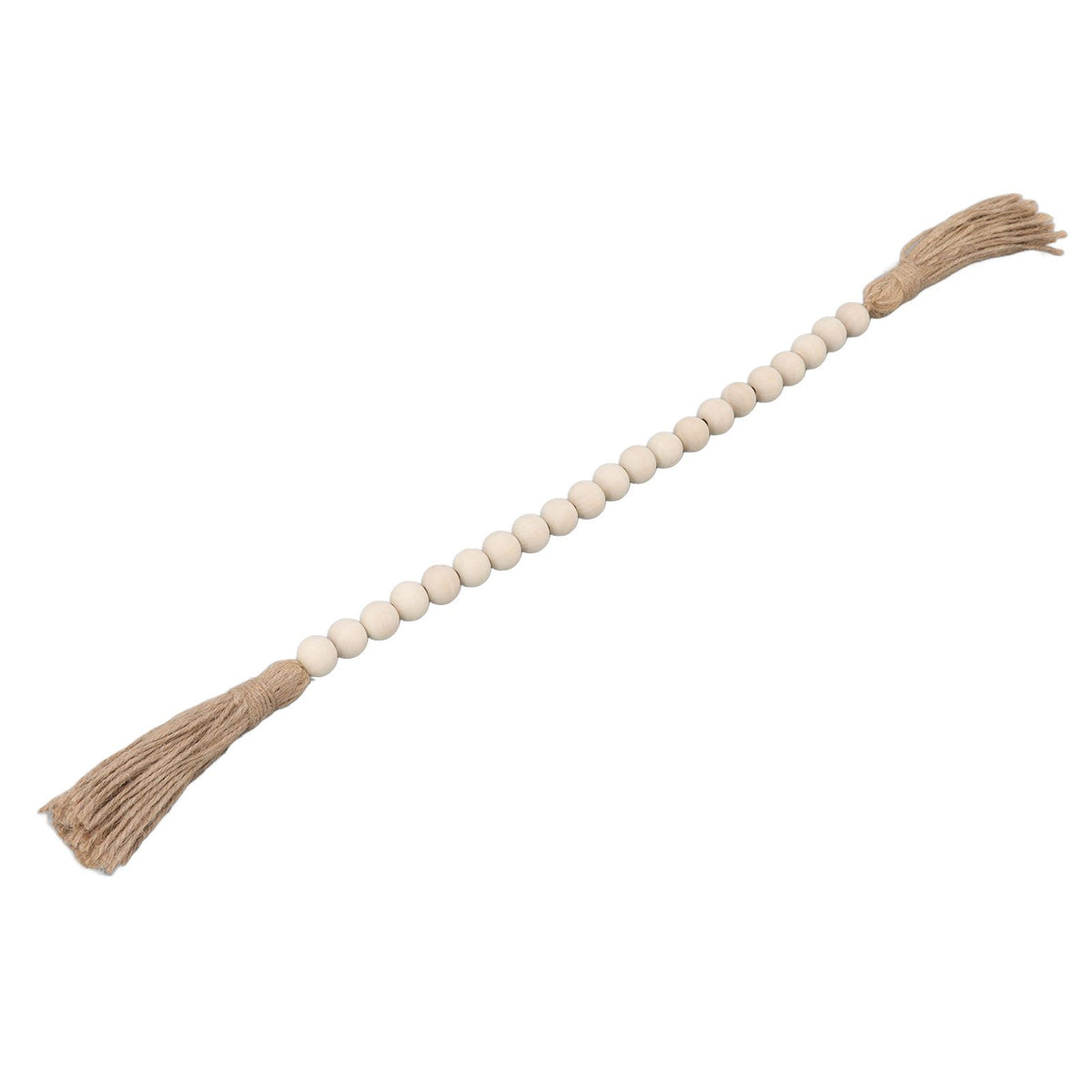 Natural Wood Bead Garland Hand Made Wall Hanging Bead Decoration with Tassels for Gifts Ornaments
