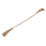 Natural Wood Bead Garland Hand Made Wall Hanging Bead Decoration with Tassels for Gifts Ornaments