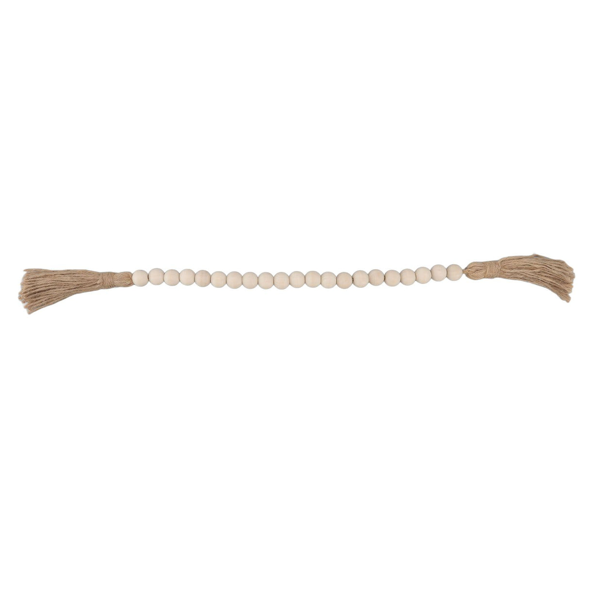 Natural Wood Bead Garland Hand Made Wall Hanging Bead Decoration with Tassels for Gifts Ornaments
