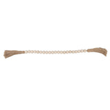 Natural Wood Bead Garland Hand Made Wall Hanging Bead Decoration with Tassels for Gifts Ornaments