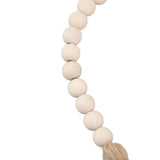 Natural Wood Bead Garland Hand Made Wall Hanging Bead Decoration with Tassels for Gifts Ornaments