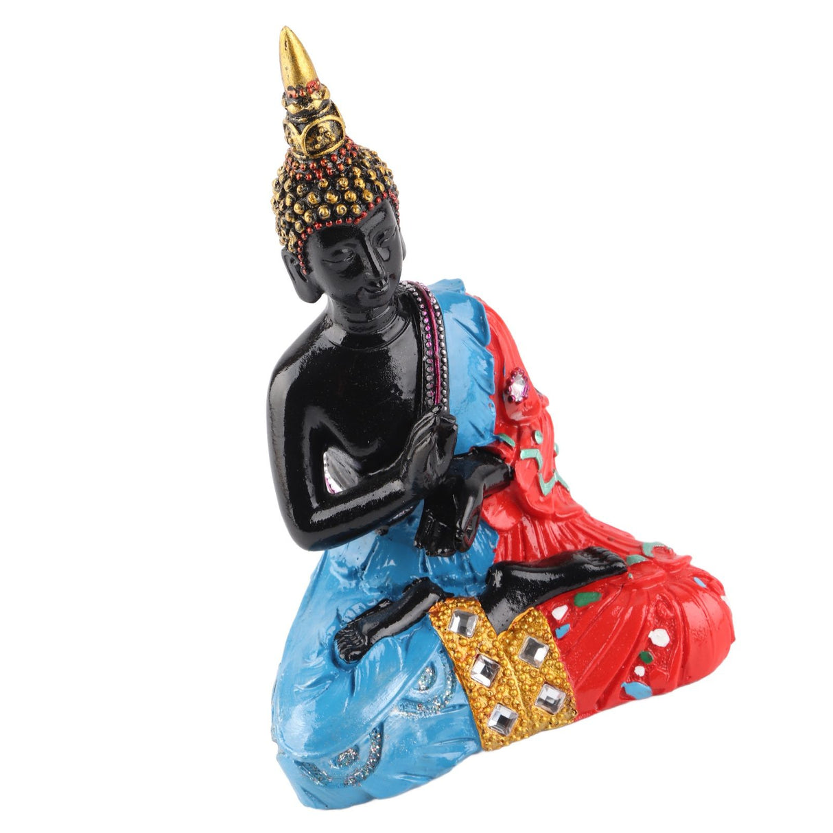 Thai Reclining Buddha Statue Ornament Positive Energy Handcrafted Resin Buddhist Figurine for Home Decoration