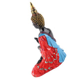 Thai Reclining Buddha Statue Ornament Positive Energy Handcrafted Resin Buddhist Figurine for Home Decoration - Rear View