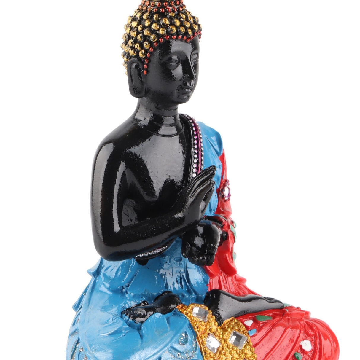 Thai Reclining Buddha Statue Ornament Positive Energy Handcrafted Resin Buddhist Figurine for Home Decoration