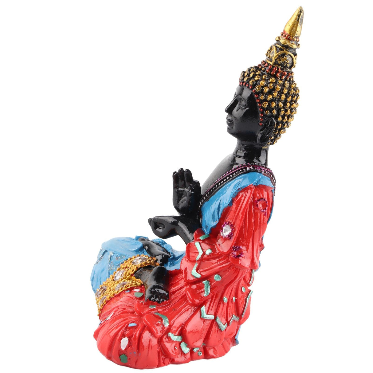 Thai Reclining Buddha Statue Ornament Positive Energy Handcrafted Resin Buddhist Figurine for Home Decoration