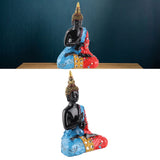 Thai Reclining Buddha Statue Ornament Positive Energy Handcrafted Resin Buddhist Figurine for Home Decoration