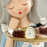Entrance Storage Decoration Girl Sculptures Porch Decor Tray for Living Study Bedroom Rabbit Ears Girl - Front View