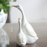 Simulation Duck Toy Synthetic Resin Mother and Baby Duck Model for Household Tabletop Living Room Ornament L - Front View