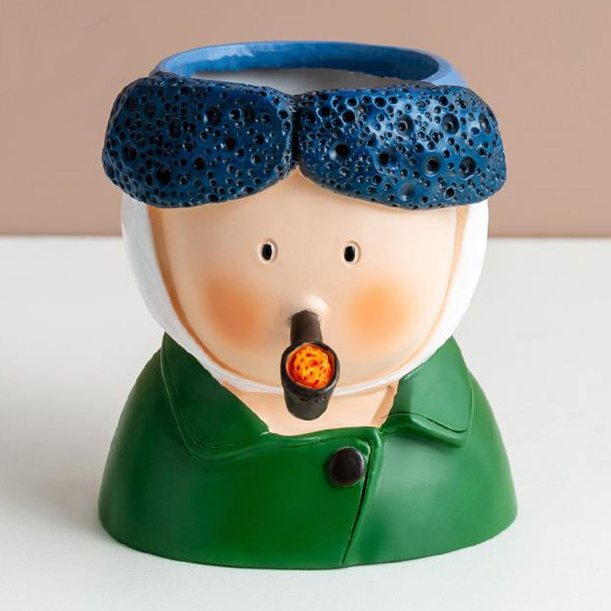 Cute Desktop Pen Holder Resin Cartoon Beautiful Desktop Stationery Organizers for Pencil Pen Van Gogh