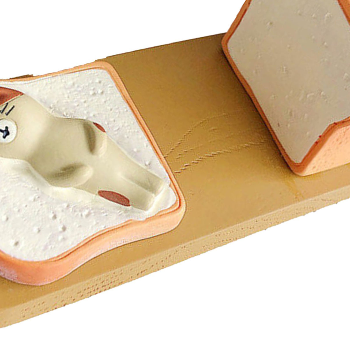 Toast Tablet Stand Holder Resin Cute Fun Desktop Cell Phone Stand Holder for Watching Dramas Square Toast Cat Holder