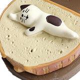 Toast Tablet Stand Holder Resin Cute Fun Desktop Cell Phone Stand Holder for Watching Dramas Round Toast Cat Holder - 45-Degree Angle