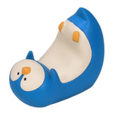 Resin Tablet Desktop Stand Cute Comfortable Portable Desktop Cell Phone Stand Holder for Watching Dramas Penguin
