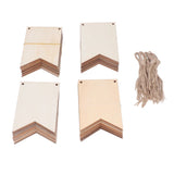 48Pcs Unfinished Hanging Wood Sign Poplar Plywood Blank Wooden Plaque with Ropes for Pyrography Painting Writing