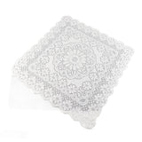 Lace Tablecloth Hollow Pattern Soft Comfortable Simple Lace Decorative Background Cloth for Home Cafe White Lace 60x60cm