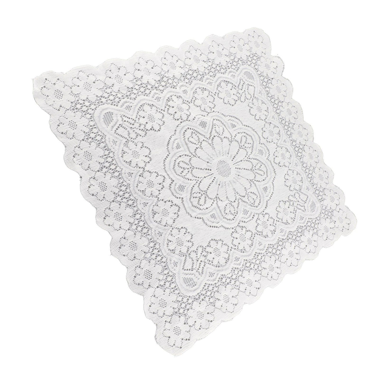 Lace Tablecloth Hollow Pattern Soft Comfortable Simple Lace Decorative Background Cloth for Home Cafe White Lace 60x60cm