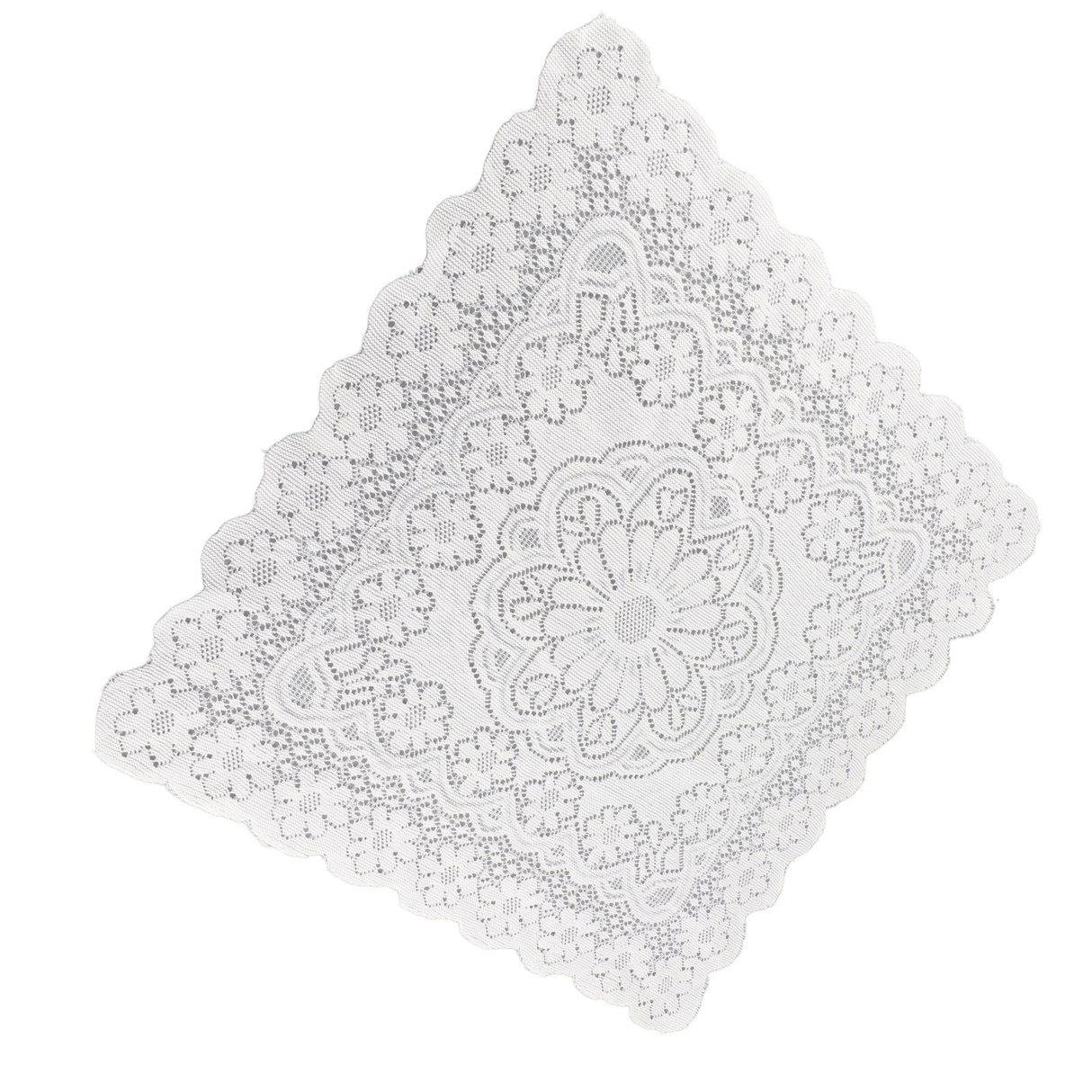 Lace Tablecloth Hollow Pattern Soft Comfortable Simple Lace Decorative Background Cloth for Home Cafe White Lace 60x60cm