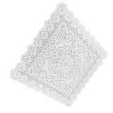 Lace Tablecloth Hollow Pattern Soft Comfortable Simple Lace Decorative Background Cloth for Home Cafe White Lace 60x60cm - Rear View