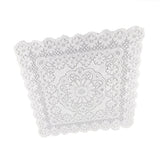 Lace Tablecloth Hollow Pattern Soft Comfortable Simple Lace Decorative Background Cloth for Home Cafe White Lace 60x60cm