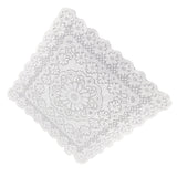 Lace Tablecloth Hollow Pattern Soft Comfortable Simple Lace Decorative Background Cloth for Home Cafe White Lace 60x60cm - Low Angle