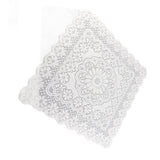 Lace Tablecloth Hollow Pattern Soft Comfortable Simple Lace Decorative Background Cloth for Home Cafe White Lace 60x60cm