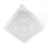 Lace Tablecloth Hollow Pattern Soft Comfortable Simple Lace Decorative Background Cloth for Home Cafe White Lace 60x60cm - Extra Image