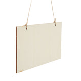 6pcs Blank Wooden Plaque Rectangle Decorative DIY Unfinished Wood Sign with Holes for Coffee Shop - Extra Image