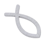 2 Packs Wooden Fish Decoration Good Decoration White Silver Fish Confetti for Christening Decoration Communion