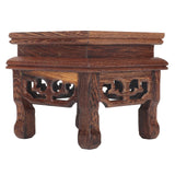 Wooden Display Stand Squared Stable Retro Style Durable Wood Widely Used Wooden Riser for Plant Teapot Jewelry