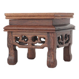 Wooden Display Stand Squared Stable Retro Style Durable Wood Widely Used Wooden Riser for Plant Teapot Jewelry