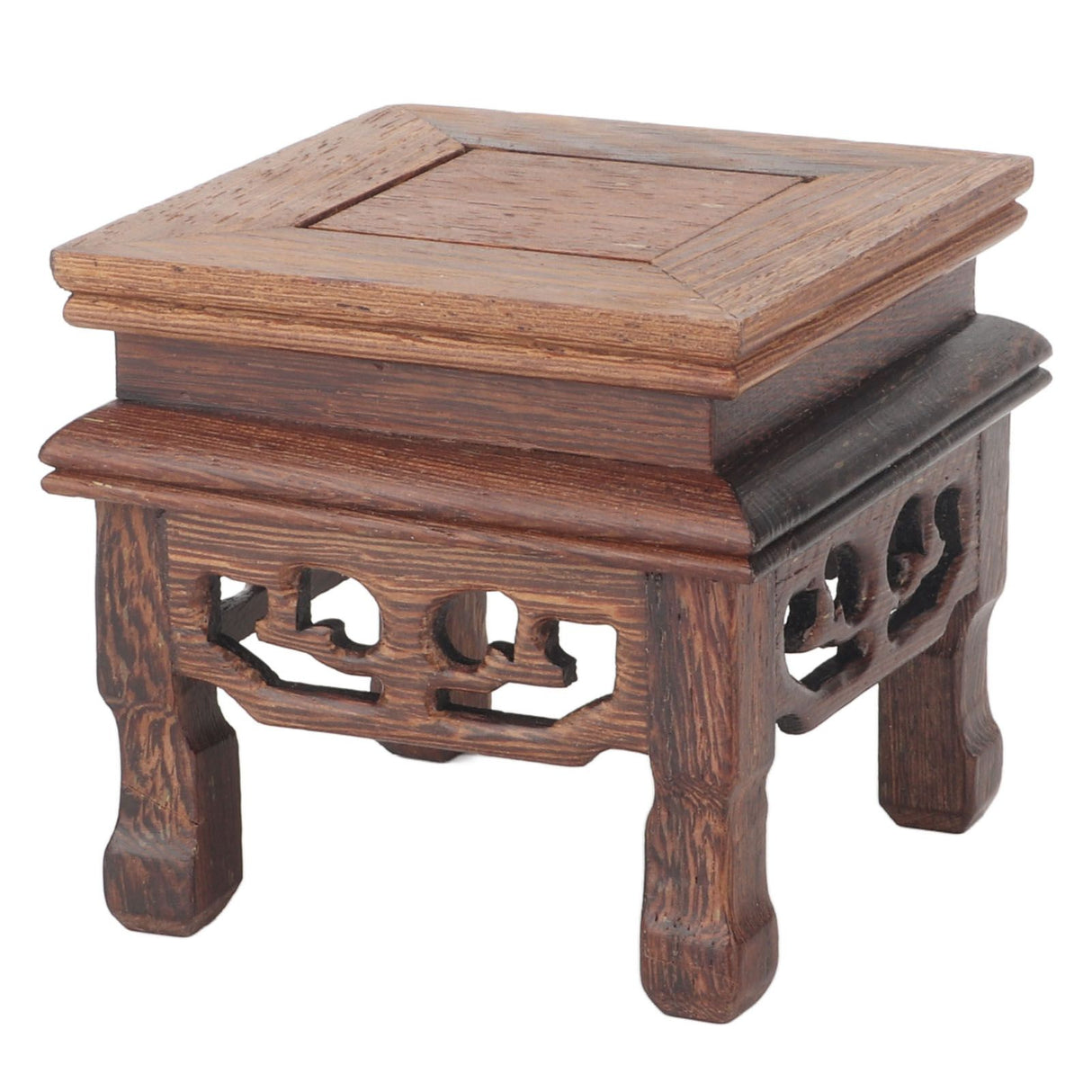 Wooden Display Stand Squared Stable Retro Style Durable Wood Widely Used Wooden Riser for Plant Teapot Jewelry