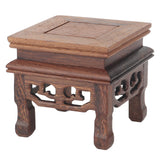 Wooden Display Stand Squared Stable Retro Style Durable Wood Widely Used Wooden Riser for Plant Teapot Jewelry