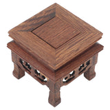 Wooden Display Stand Squared Stable Retro Style Durable Wood Widely Used Wooden Riser for Plant Teapot Jewelry - 45-Degree Angle