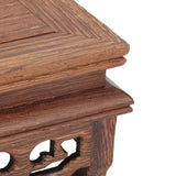 Wooden Display Stand Squared Stable Retro Style Durable Wood Widely Used Wooden Riser for Plant Teapot Jewelry