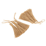 6Pcs Natural Jute Tassels Simple Rustic Style Natural Jute Widely Used Bookmark Tassels for Jewelry Curtain Craft