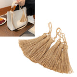 6Pcs Natural Jute Tassels Simple Rustic Style Natural Jute Widely Used Bookmark Tassels for Jewelry Curtain Craft