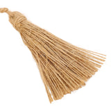 6Pcs Natural Jute Tassels Simple Rustic Style Natural Jute Widely Used Bookmark Tassels for Jewelry Curtain Craft - Extra Image