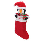 Christmas Stocking Gift Bag Xmas Tree Bedside Hanging Pendant Holiday Ornament for Home Restaurant Hotel Penguin Type - Side View