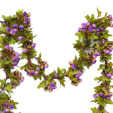 Artificial Roses Foliage Garland Hanging Guide Plastic Flower Vine Suspended Ceiling Decoration Purple