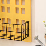Wall Storage Shelves Hand Made Wood House Shape Wall Mounted Shelf for Bedroom Living Room Yellow - 45-Degree Angle