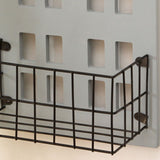 Wall Storage Shelves Hand Made Wood House Shape Wall Mounted Shelf for Bedroom Living Room Grey