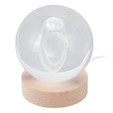 3D Saturn Night Lamp Crystal Ball Night Light LED Wooden Inter Carving Tabletop Ornaments for Friends Kids Gifts Saturn Warm Light