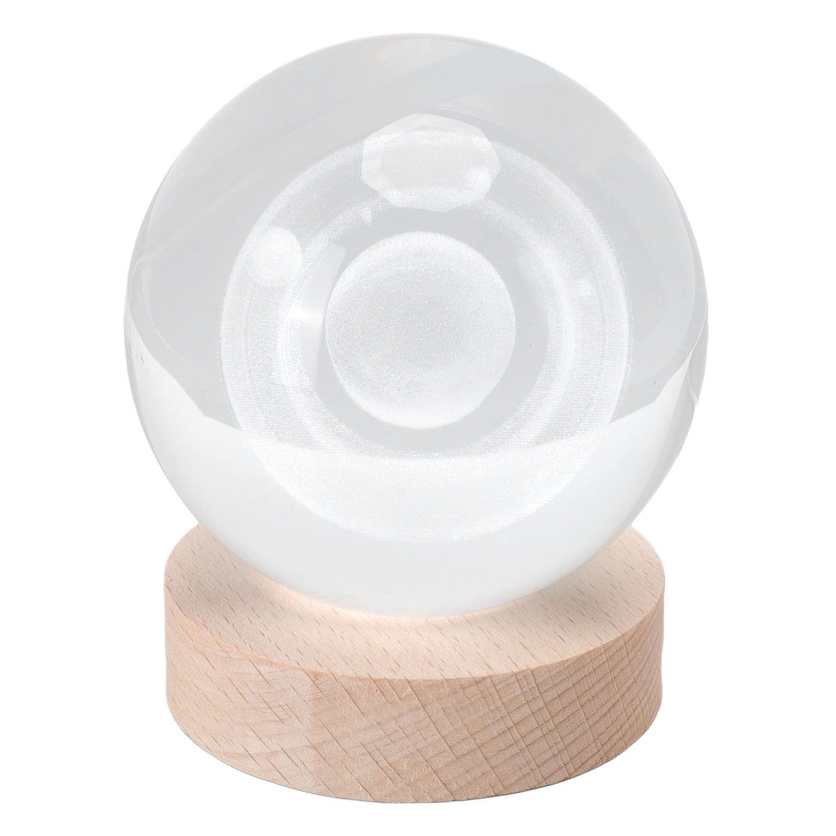 3D Saturn Night Lamp Crystal Ball Night Light LED Wooden Inter Carving Tabletop Ornaments for Friends Kids Gifts Saturn Colorful Light