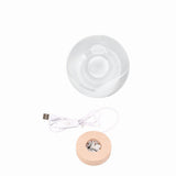 3D Saturn Night Lamp Crystal Ball Night Light LED Wooden Inter Carving Tabletop Ornaments for Friends Kids Gifts Saturn Colorful Light - Low Angle