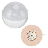 Crystal Ball Night Light Wired Button Switch Round 3D Decorative Crystal Ball with Base for Home Galactic System Warm Light