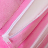 Foldable Kids Sofa Plush Soft Cute Cartoon Children Couch Bed with Armrests for Boys Girls Bedroom Pink Crown 3 Layers - Side View