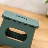 Folding Step Stool Portable Strong Space Saving Plastic Footstool for Adults and Kids Light Green