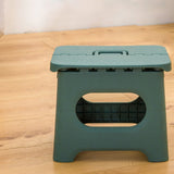 Folding Step Stool Portable Strong Space Saving Plastic Footstool for Adults and Kids Light Green - 45-Degree Angle